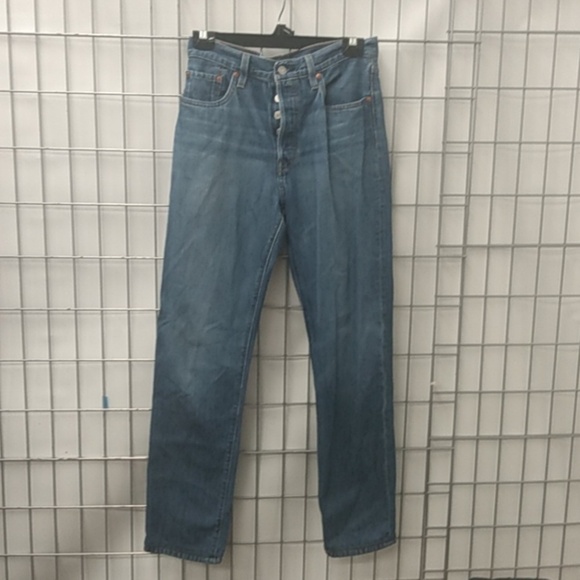 PREMIUM 501 LEVI'S STRAUSS & CO. Size W 28 L 32 Blue Button FLY - Picture 3 of 13